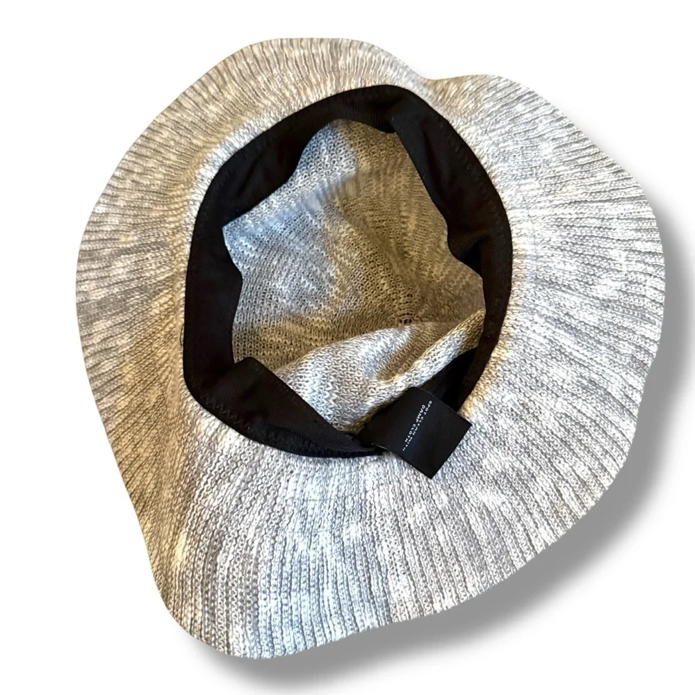 Altar'd State Knit Floppy Hat Women’s One Size Gray Wide Brim Beach‎ Boho